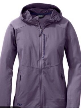 Outdoor Research nylon performance hoodie Small petite in purple